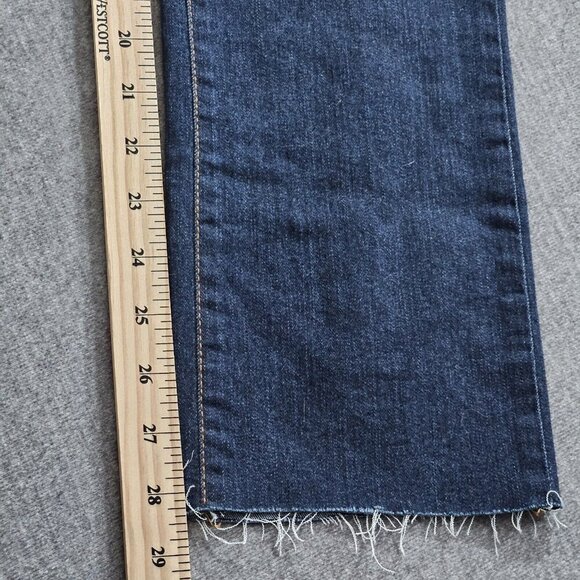 Yoga Jeans Womens Jeans 27/ US 4 Indigo Stretch Mid Rise Raw Hem SWP-1158 SECOND - Picture 6 of 14